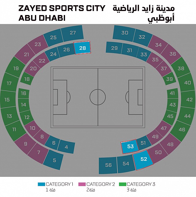 Zayed Sports City Stadium , Abu Dhabi