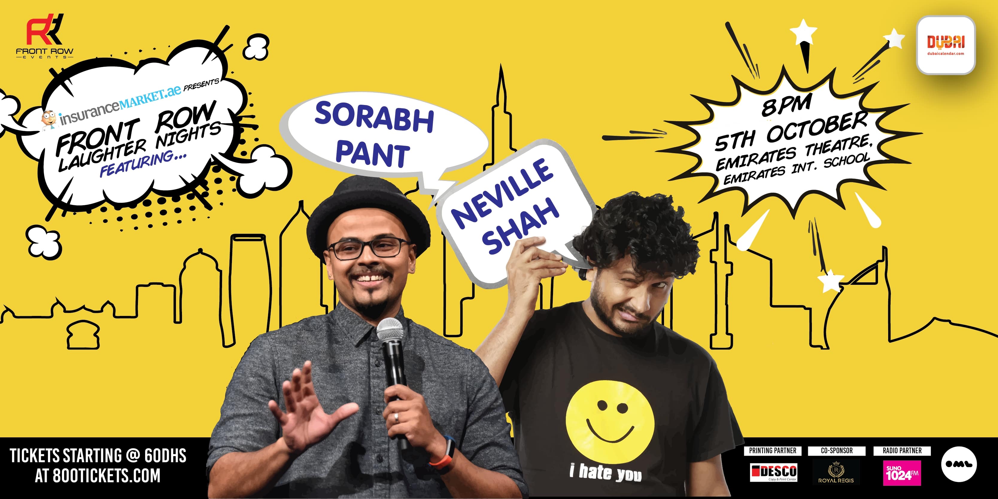 Insurancemarket.ae presents Front Row Laughter Nights ft Neville Shah and Sorabh Pant