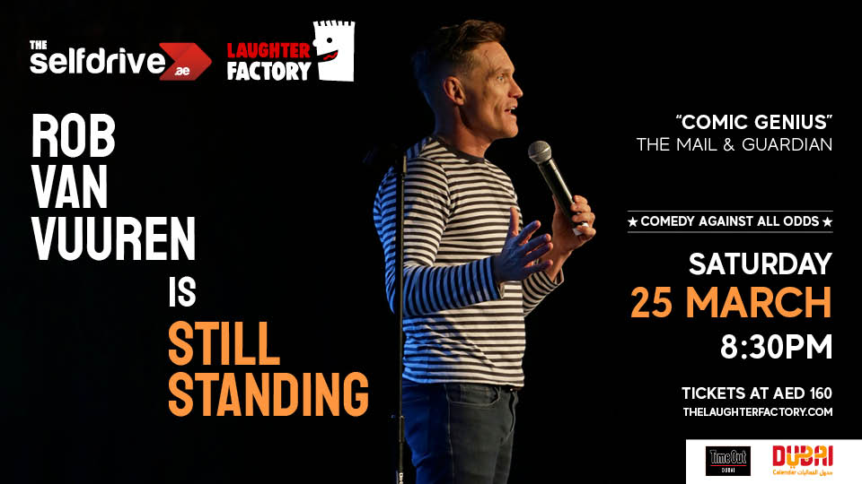 The Selfdrive Laughter Factory presents Rob van Vuuren ‘STILL STANDING’ show